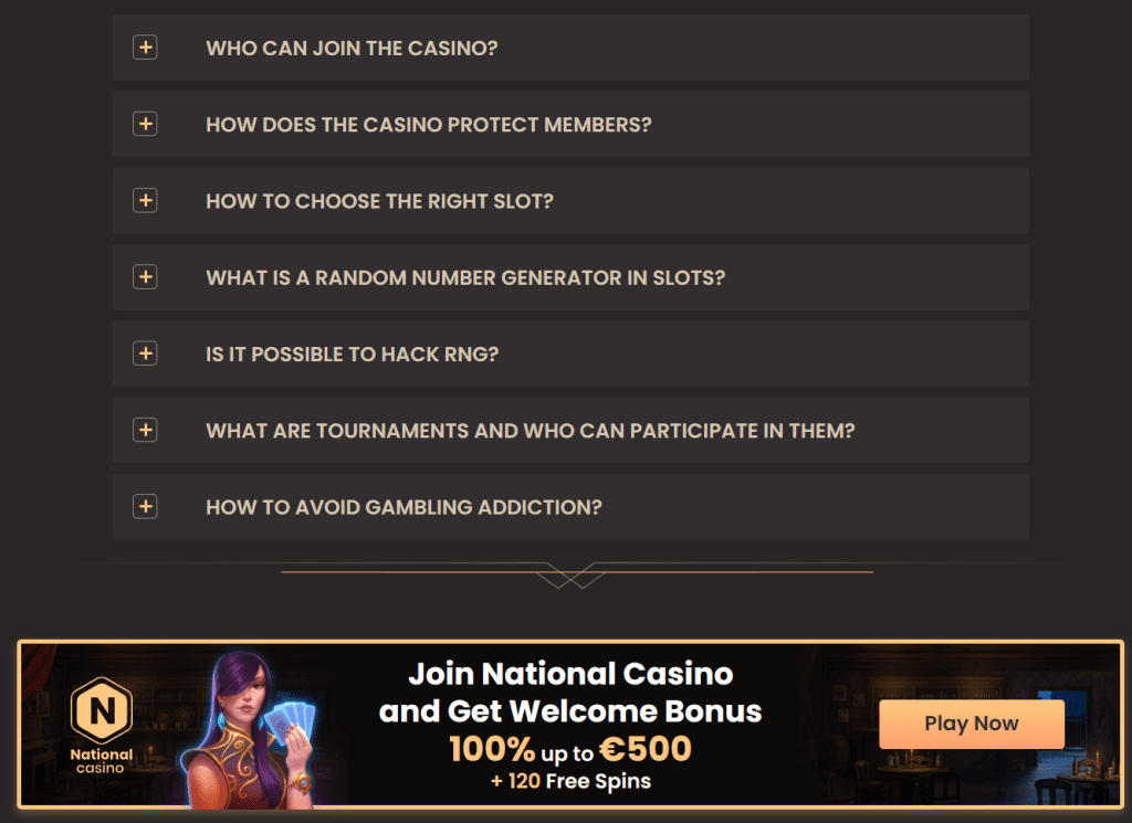 εθνικό καζίνο Συχνές ερωτήσεις